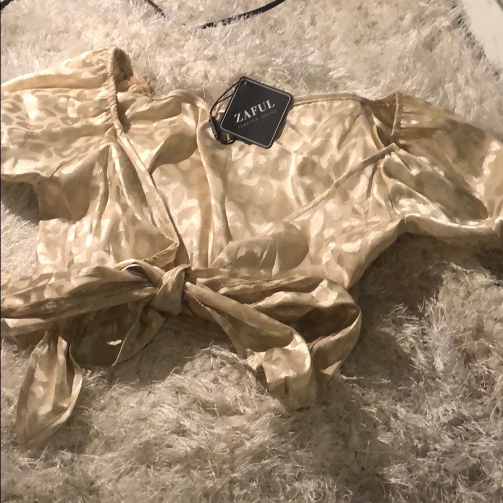 A wrap shirt